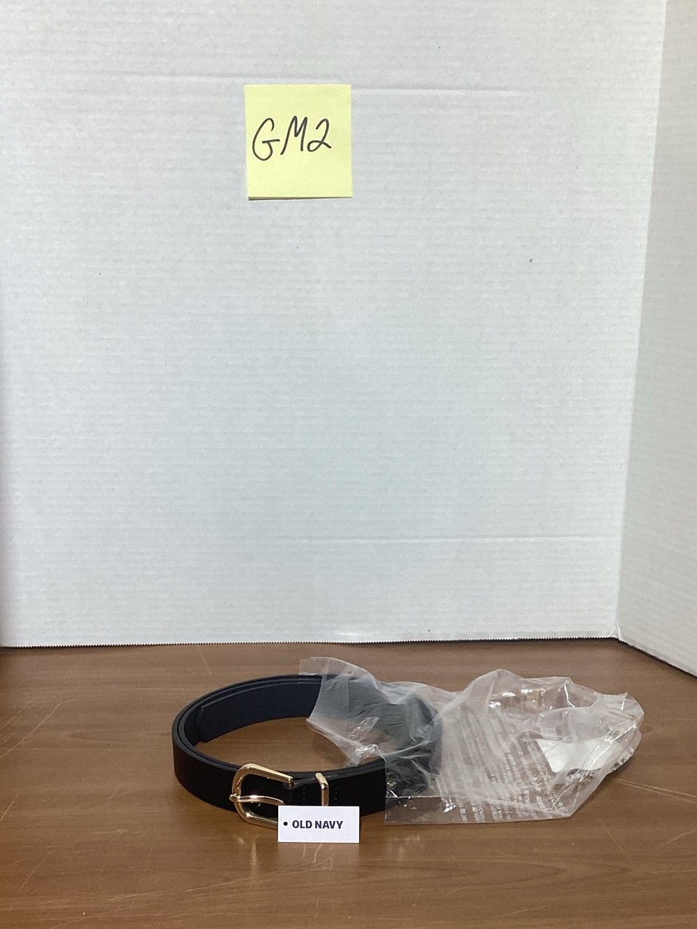 Old Navy Black Men’s Belt with Gold Buckle